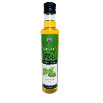 Kentish Oils Cold Pressed Rapeseed Oil Blended With Basil