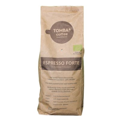 Tomba's coffee Espresso Forte Gourmet roast coffee bag
