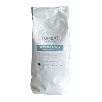Tomba's coffee Espresso Giusto Gourmet roast coffee bag