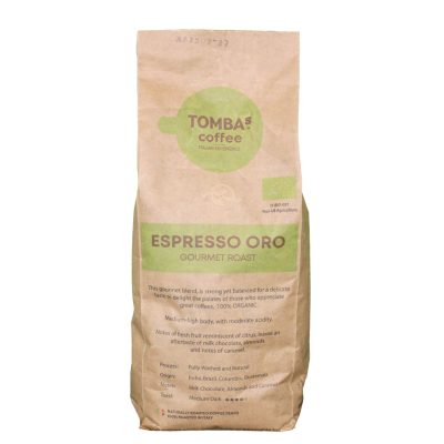 Tomba's coffee Espresso Oro Gourmet roast coffee bag